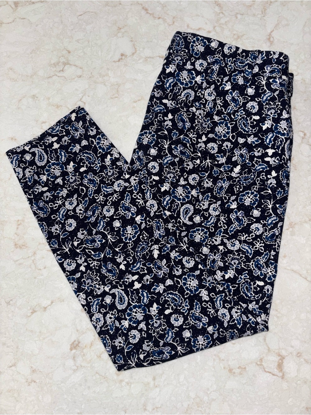 GAP Skinny Ankle Floral Print Pants